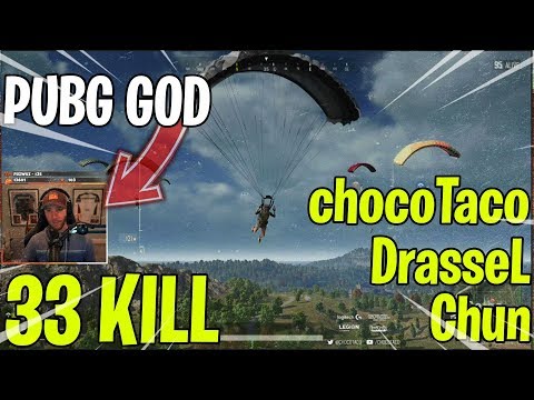 PUBG GOD chocoTaco ft. DrasseL & Chun | BEST TEAM SQUAD 33 KILL !! chocoTaco Best Moments #3