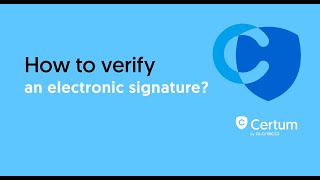 E-signature - how to verify?