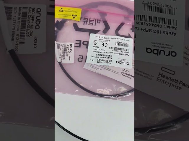 Vídeo relacionado con Hewlett Packard Enterprise Aruba Instant On - Cable DAC de 10 G para conexiones de hasta 1 metro (R9D19A)