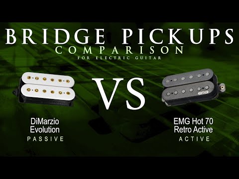 DiMarzio EVOLUTION vs EMG HOT 70 RETRO ACTIVE - Bridge Guitar Pickup Comparison Tone Demo
