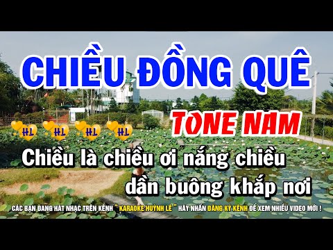 Karaoke Chiều Đồng Quê - Tone Nam Dm | Nhạc Sống Cha Cha Cha | Huỳnh Lê