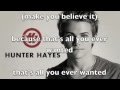 Hunter Hayes- All You Ever lyrics