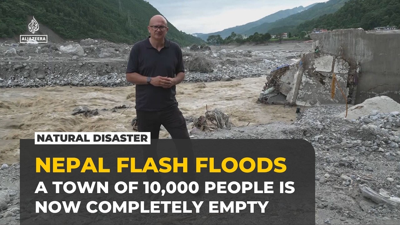 Flash floods leave Nepal town of 10,000 completely empty and unsafe to return to