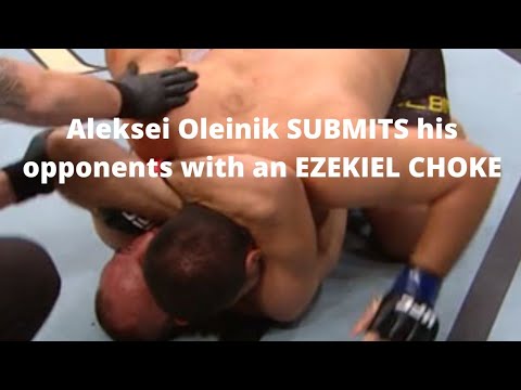 Aleksei Oleinik SUBMITS his opponents with an EZEKIEL CHOKE