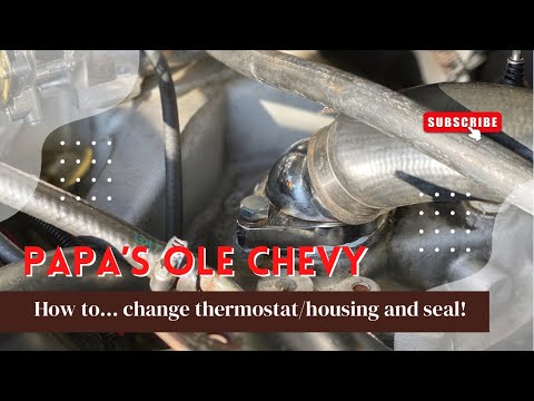 How to change your thermostat, the housing, and seal it up! Chevy 350! #squarebodynation