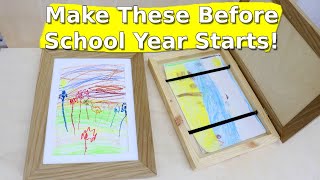 DIY Kids Art Picture Frame With Storage | Make These Before School Year Starts!