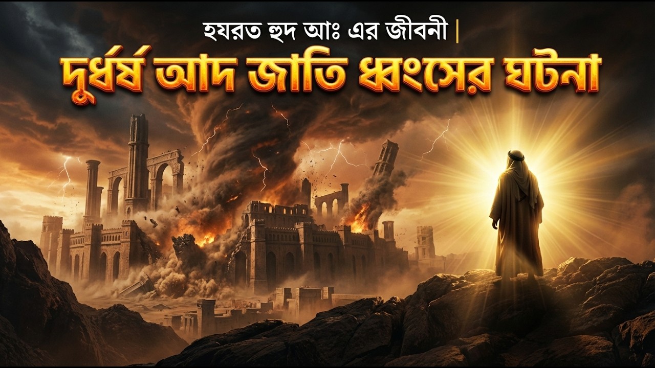হযরত হুদ আঃ এর জীবনী | দুর্ধর্ষ আদ জাতি ধ্বংসের ঘটনা