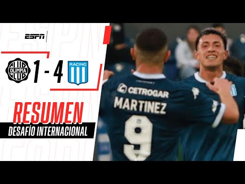 AMISTOSO POSITIVO: RACING SE QUEDÓ CON EL DESAFÍO INTERNACIONAL | Olimpia 1-4 Racing | RESUMEN