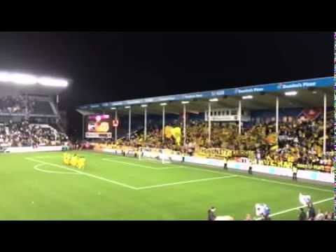 Odds BK - Borussia Dortmund 3-4 (20.08.2015) Fans und Spieler nach dem Spiel