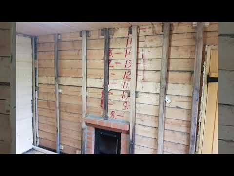 Себе на память - покраска  комнаты отдыха в бане из бруса