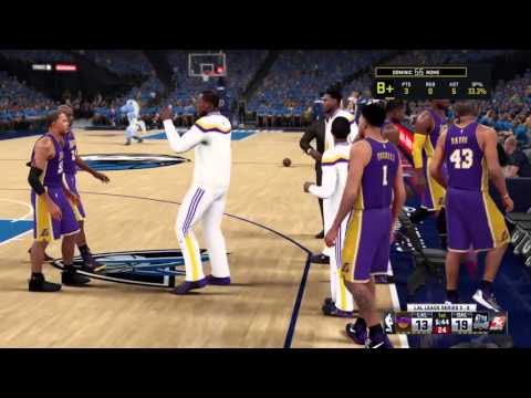 (Lakers V.S. Mavericks) QF G4 Playoffs NBA 2K16 My Career