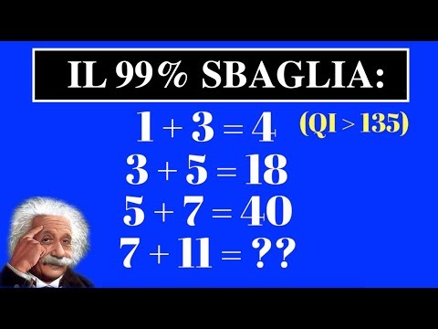 Qual è il Tuo QUOZIENTE INTELLETTIVO Logico-Matematico? [TEST del QI Italiano Online]