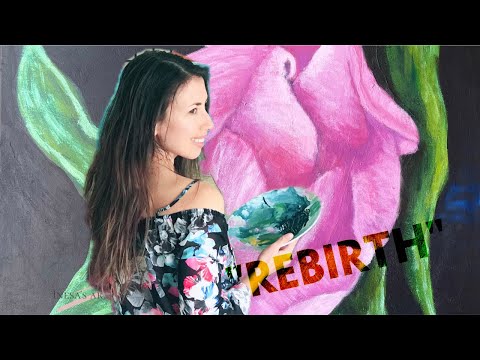 Rebirth- Acrylic Flower (Tulip) time lapse