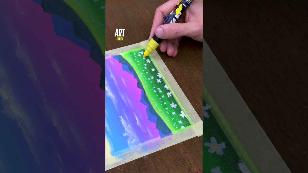 I create an easy drawing tutorial to help you with oil pastel gradient 😍✏️💙