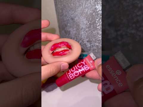 Applying Essence Juicy Bomb Lipgloss on Squishy Lips #shorts #lips #lipgloss #mannequin #asmr #viral