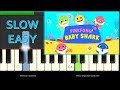 Baby Shark Song - Slow Easy Piano Tutorial (Pinkfong)
