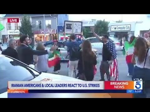 Iranian Americans in Westwood celebrate U.S./Israel strikes