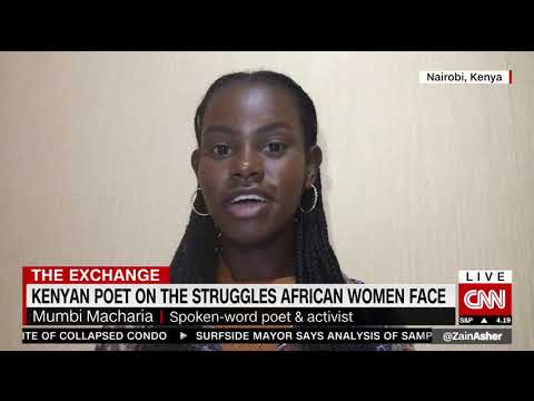 Mumbi Macharia on One World CNN sharing her poem Dear World Leaders with Eleni Giokos.