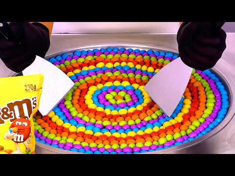 1.000 m&m's - Ice Cream Rolls | ASMR