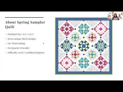 Spring Sampler Block of the Month and Quilt Along from Cora's Quilts by Shelley Cavanna