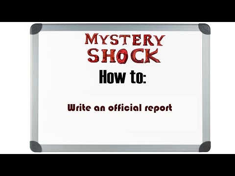 How to write an official report | MysteryShock