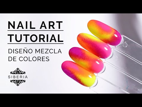 Nail art tutorial 💅 diseño mezcla de colores 🎨