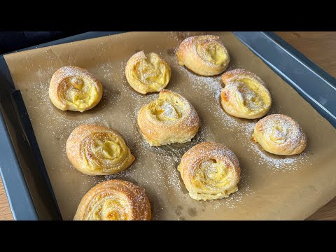 Puff pastry pudding rolls 😋