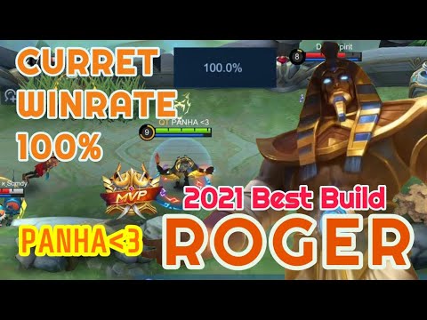 Current Winrate 100% | Top 1 Global Roger Best Build Gameplay By PANHA | Mobile Legends