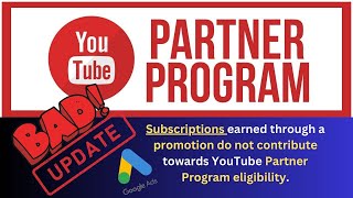 Subscriptions and watch time earned through a promotion do not contribute towards Monetization