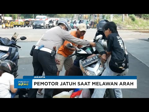 POLRESTRO JAKPUS TINDAK PENGENDARA LAWAN ARAH SAAT OPERASI PATUH JAYA