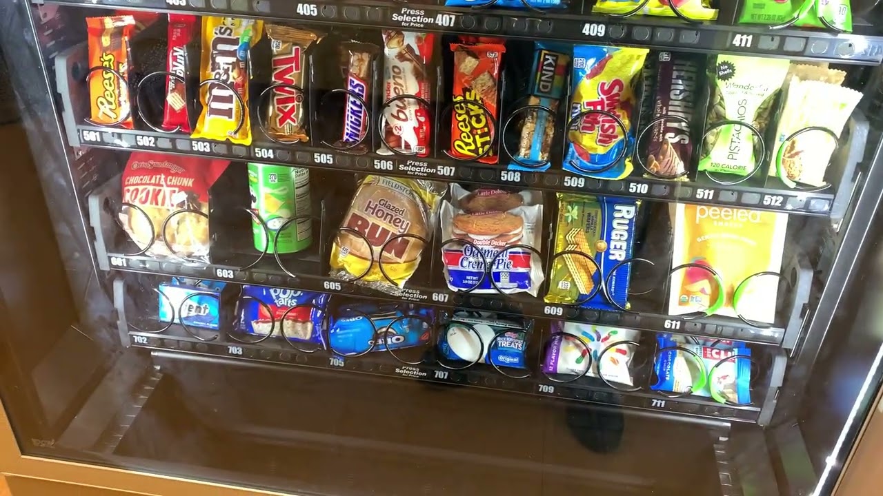 The V3 snack & Bevmax 4 touch screen vending machines at College campus 