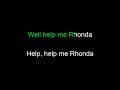 The Beach Boys - Help Me Rhonda (single version) karaoke with original backing vocals