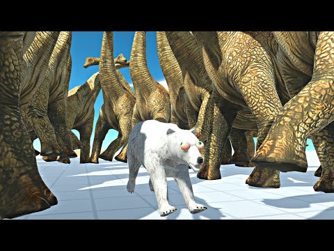 ESCAPE FROM BRACHIOSAURUS - Animal Revolt Battle Simulator #arbs