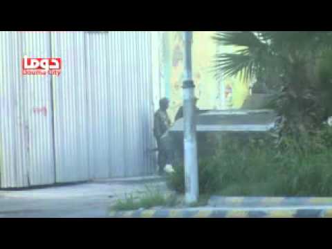 اقتحام مدينة دوما في محافظة ريف دمشق بواسطة الدبابات من قبل قوات النظام