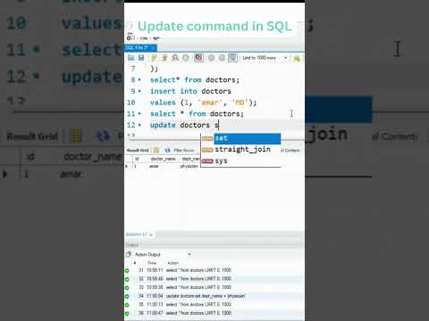 Update table in SQL | #sql #mySQL #sqltutorial