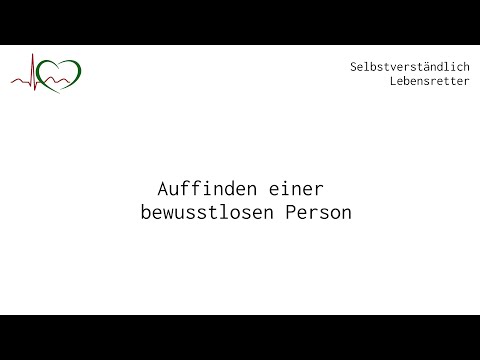 Auffinden einer bewusstlosen Person