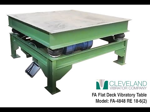 Flat Deck Vibratory Table for Recycled Plastic in Super Sacks - Cleveland Vibrator Co.