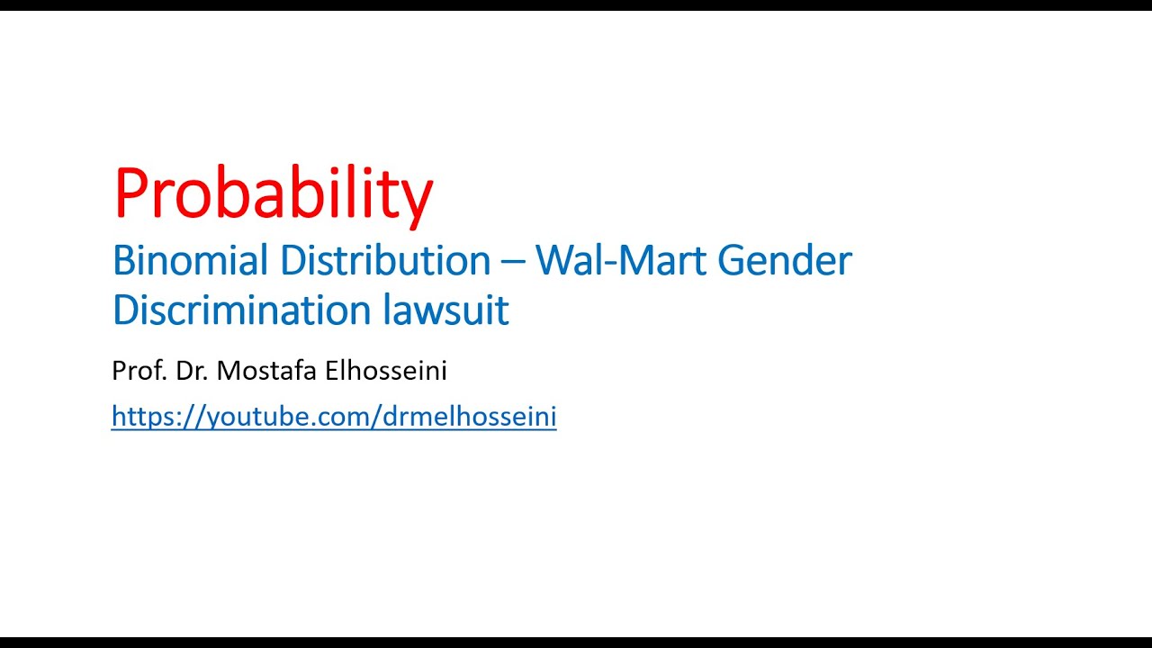⚖️  Walmart Gender Bias Lawsuit - Case Study | Binomial Distribution بالعربي