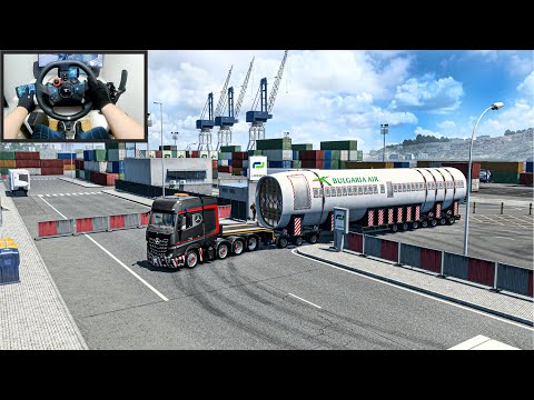 40.000Kg Airbus Airplane Special Transport Iberia - Euro Truck Simulator 2 - Logitech G29 Setup