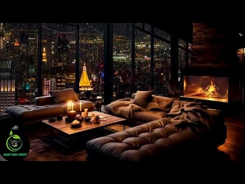 New York City Showers At Night - Relax With The Sound Of Rain 8hour