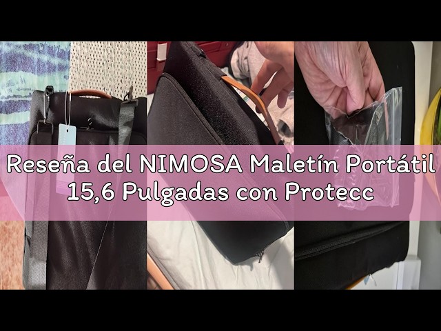 Vídeo relacionado con NIMOSA Maletín Portátil 15,6 Pulgadas Laptop Bag con Protección Total Air Cushion Funda Impermeable Bolsa para portátil, Ideal para Trabajo y Viaje, Compatible con MacBook Gris