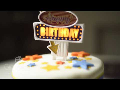 Happy Birthday Flashing Cake Topper