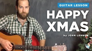 Guitar lesson for "Happy Xmas (War is Over)" by John Lennon & Yoko Ono