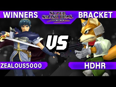 Smash Melee - Zealous5000 (Marth) vs HDHR (Fox) - Major Flavor Winners Bracket