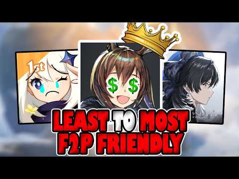 RATING Gacha Games F2P FRIENDLINESS from WORST TO BEST! | Popular Gacha Games F2P friendliness list.