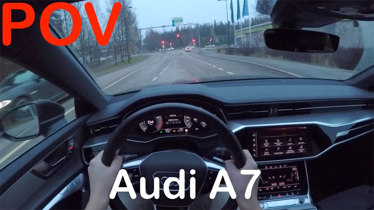 POV Audi A7 Business Sport 340HP Autumn Evening Drive + Quick Review - PointOfViewCars