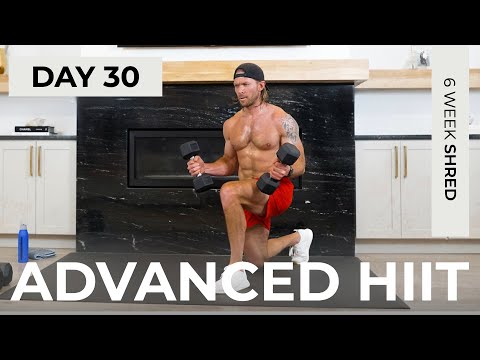 Day 30: 45 Min ADVANCED HIIT [Intense Workout with Weights] // 6WS1