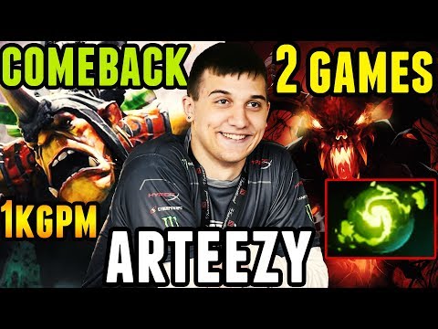 Arteezy - Alchemist & Shadow Fiend - 1000 Gpm Comeback - Mid Practice Dota 2 Pro Gameplay