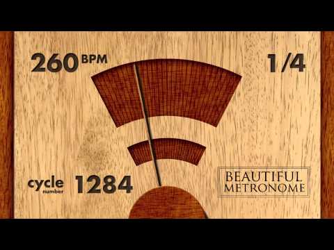 260 BPM 1/4 Wood Metronome HD