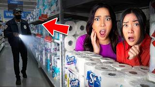We Got Trapped Inside Walmart Overnight (We Have To HIDE!)